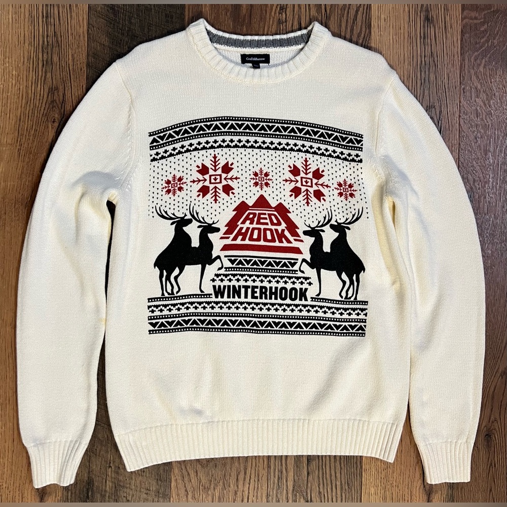 Red Hook Winterhook Festive Crewneck Sweater Rare